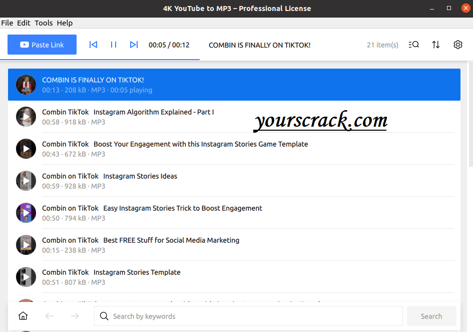 Chave de Licença do 4K YouTube to MP3