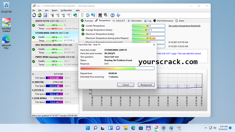 Registro do Hard Disk Sentinel Pro Chave